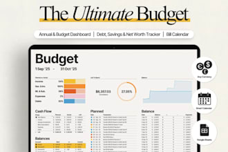 create cash flow tracker spreadsheet, sinking fund, debt payoff planner sheet