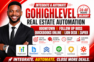integrate gohighlevel boomtown follow up boss quickbooks online lion desk zapier