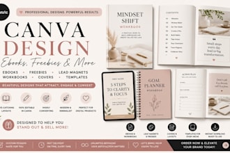 do canva ebook freebie lead magnet workbook cover design canva template