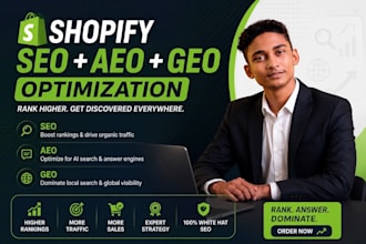 do shopify SEO aeo and GEO optimization for higher rankings