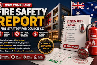 prepare nsw fire safety report fire strategy for council cc