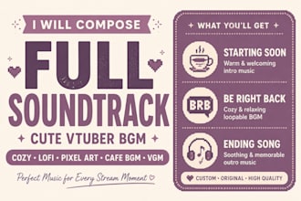 anime ost theme twitch brb vtuber bgm cozy stream lofi pixel art cafe bgm vgm