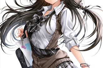 draw anime character sheet for you