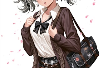 anime character an illustration and anime character