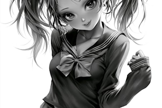 draw anime character or portrait, fanart, oc, pfp