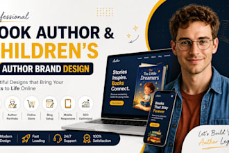 design author website, book author website, ebook website, author landing page