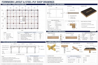 create professional formwork layout and steel ply shop drawings