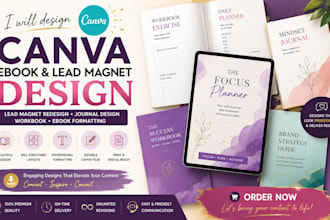 canva ebook design lead magnet redesign journal design workbook ebook formatting
