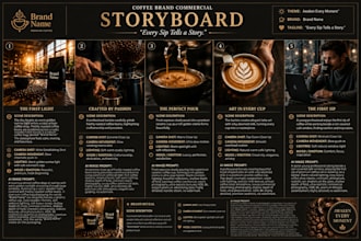 create professional commercial storyboard with ai prompts