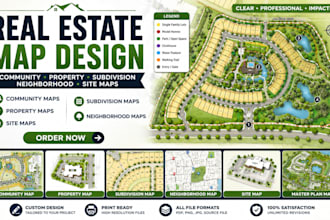 design real estate community property subdivision neighborhood maps and site map