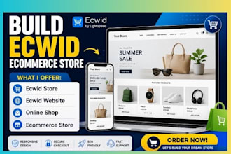 build ecommerce store online shop and business website design
