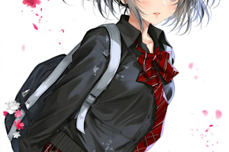 anime character an illustration and anime character