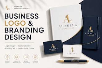 design business logo, corporate brand identity, branding kit, brand style guide