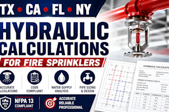do tx ca fl ny hydraulic calculations for fire sprinklers