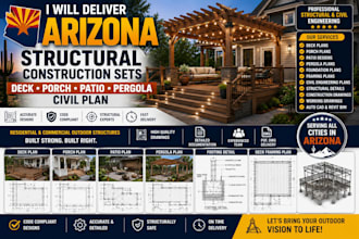 deliver arizona structural construction sets deck porch patio pergola civil plan