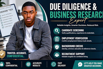 conduct professional background checks, osint, due diligence and public records
