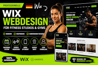 design german wix website for personal fitness studios and gyms
