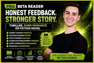 beta read your thriller dark romance or fiction novel