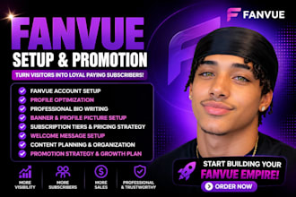do fanvue setup and promotion