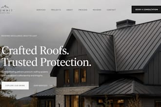 design squarespace roofing website and roofing contractor website