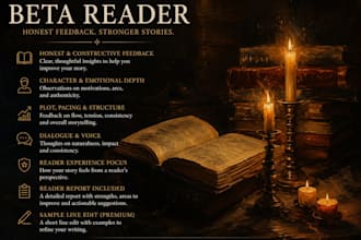 beta read your book with honest feedback