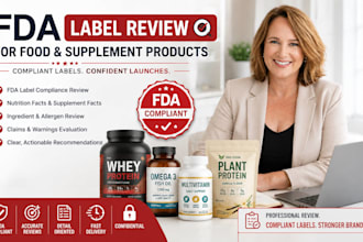 review your food product and supplement label for fda compliance