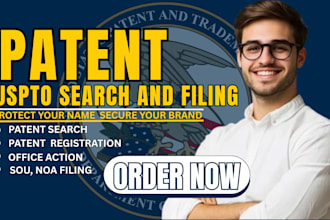 do USA patent search, patent drafting and uspto patent filing