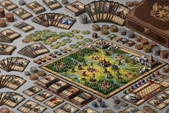 create custom board game tabletop game prototype and card game design