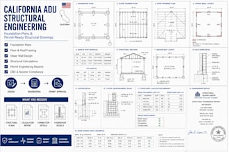 do structural engineering and foundation plans for california adu