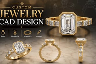 create custom diamond jewelry cad for rings, pendants, bracelets and chains