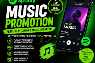 promote your spotify song with top playlist pitching and music promotion