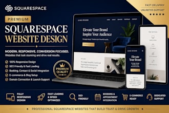 design a premium squarespace website for your business