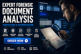 perform forensic document analysis and authenticity review