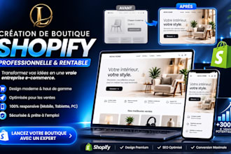 création de boutiques shopify dropshipping en francais