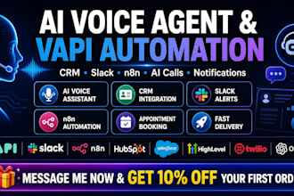 ai voice agent vapi slack crm integration n8n automation and notification