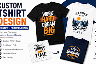 custom tshirt design print on demand for printify printful