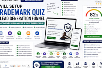 setup leadquizzes trademark quiz IP attorneys legal marketing funnel firm leads