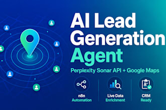 build an ai lead generation agent using perplexity and google maps, b2b n8n lead