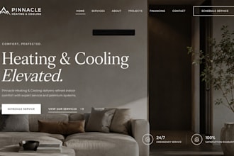 design squarespace hvac website ac repair heating repair contractor website