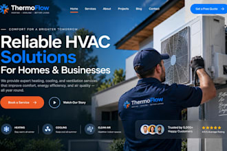 design squarespace hvac website ac repair heating repair hvac contractor website