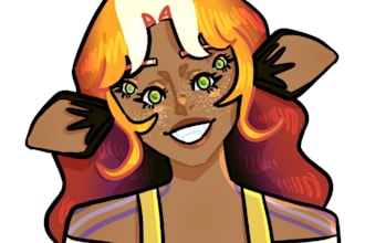 draw a fully lined, cell shaded artwork of your character