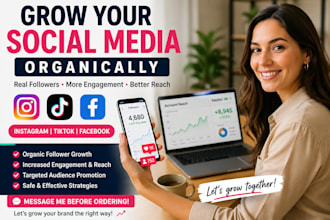 grow your tiktok instagram and facebook page followers organically