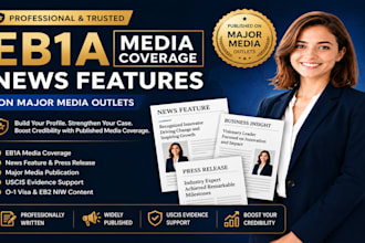 publish eb1a media coverage news articles on major media outlets