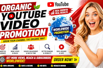 do organic youtube video promotion for channel growth organic promotion