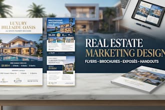 design modern real estate brochures,  flyers, handouts  exposés listing material