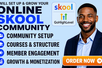 skool community, skool setup, skool manager online community skool online course