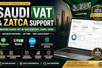 prepare saudi vat in quickbooks, zoho, xero with zatca support