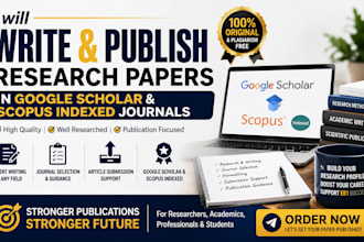 write and publish research articles in google scholar and scopus indexed journal