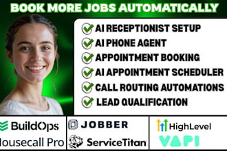 build ai voice agent receptionist for servicetitan jobber housecall pro buildops