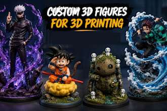3d print and paint anime figure miniature diorama figurine stl resin 3d printing